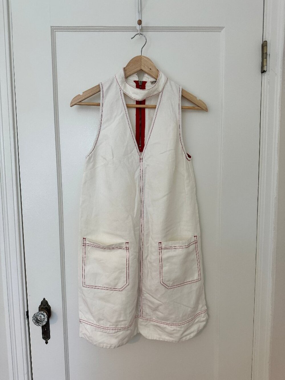 Holding Horses White Denim Mini Dress XS